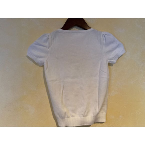 Girls Size 10Y Nicholas & Bears White Ruffle Cotton Sweater - Picture 3 of 3